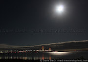 Friday the 13th Full Moon over Mackinac Bridge